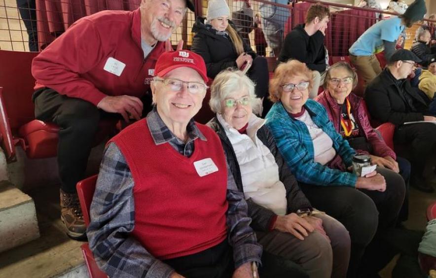 Pioneer Alumni Legends at a DU Hockey game